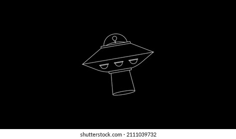 Isolated Alien, Ufo Emoji, Emoticon, Vector Flat icon