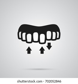 Isolated Alignment Icon Symbol On Clean Background. Vector Brace Element In Trendy Style.