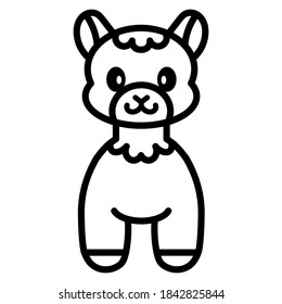 Isolated alpaca icon. Nativity icon - Vector illustration