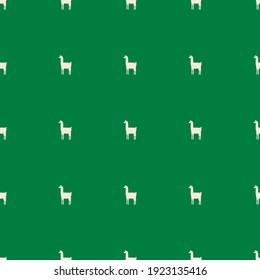 Isolated alpaca seamless pattern. Flat vector stock illustration. Alpaca repeat texture. Background, backdrop, seamless wallpaper for printing on fabric, textiles. Illustration as pattern 