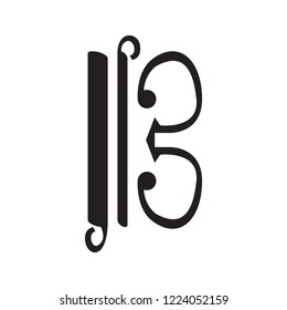 Isolated alto and tenor clef musical note. Vector illustration design