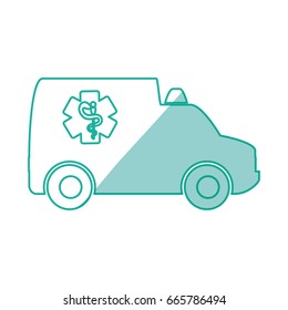 isolated ambulance truck