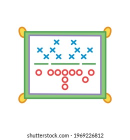 Isolated Ameican Football Play Chart