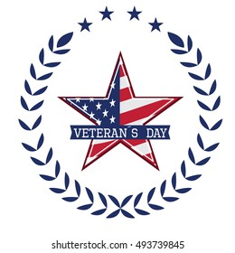 Isolated american badge on a white background, Vector illustration