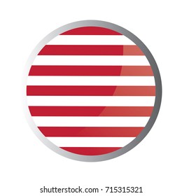 Isolated american badge on a white background, Vector illustration