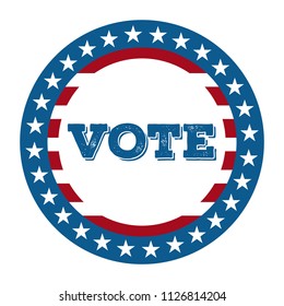 Isolated american campaign button