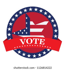 Isolated american campaign button