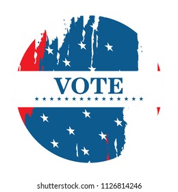 Isolated american campaign button