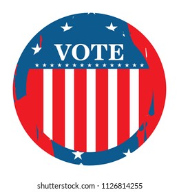 Isolated american campaign button