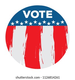 Isolated american campaign button