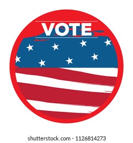 Isolated american campaign button