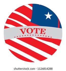 Isolated american campaign button