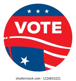 Isolated american campaign button