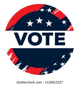 Isolated american campaign button
