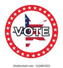 Isolated american campaign button