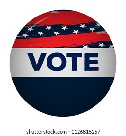 Isolated american campaign button