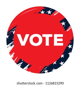 Isolated american campaign button
