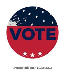 Isolated american campaign button