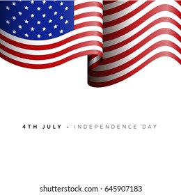 Isolated american flag, Independence day vector illustration