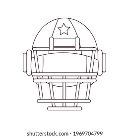 Isolated american football helmet icon