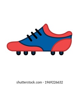 Isolated american football shoe icon