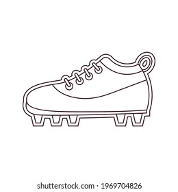 Isolated american football shoe icon