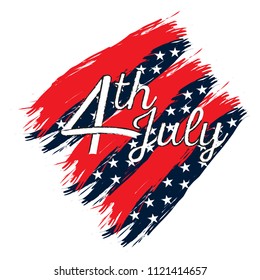 Isolated American independence day emblem