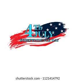 Isolated American independence day emblem