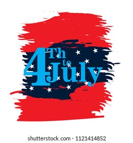Isolated American independence day emblem