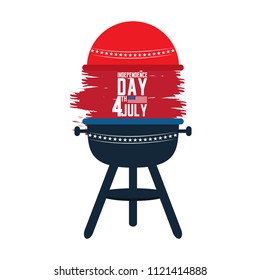 Isolated American independence day emblem