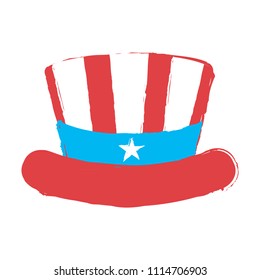 Isolated american party hat
