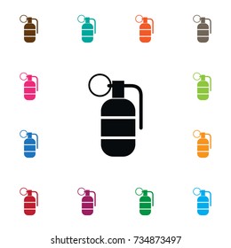 Isolated Ammunition Icon. Grenade Vector Element Can Be Used For Grenade, Bombshell, Ammunition Design Concept.