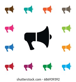Isolated Amplification Icon. Megaphone Vector Element Can Be Used For Megaphone, Amplification, Bullhorn Design Concept.