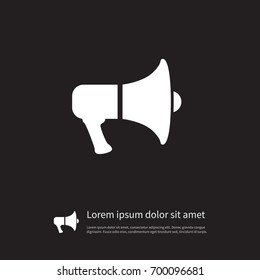 Isolated Amplification Icon. Megaphone Vector Element Can Be Used For Megaphone, Amplification, Bullhorn Design Concept.