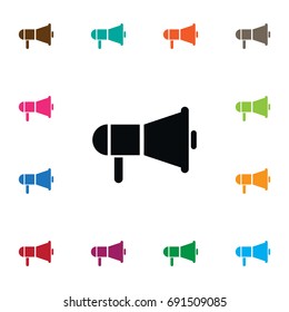 Isolated Amplifier Icon. Loudspeaker Vector Element Can Be Used For Loudspeaker, Announcement, Amplifier Design Concept.