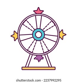 Isolated amusement park ferris icon Vector