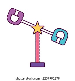 Isolated amusement park gravity ferris icon Vector