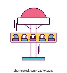 Isolated amusement park gravity machine icon Vector