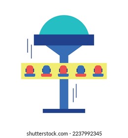 Isolated amusement park gravity machine icon Vector