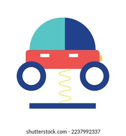 Isolated amusement park kid car icon Vector