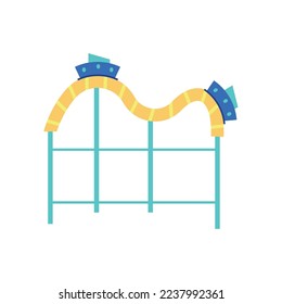 Isolated amusement park roller coaster icon Vector