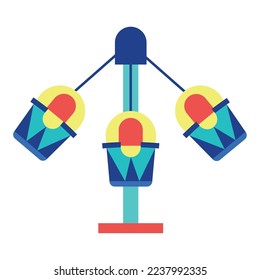 Isolated amusement park tea cup wheel icon Vector