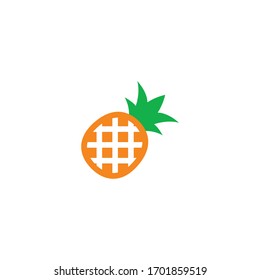Isolated Ananas Emoji, Vector Flat Icon, Emoticon
