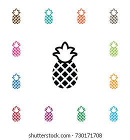 Isolated Ananas Icon. Pineapple   Vector Element Can Be Used For Ananas, Pineapple, Tropical Design Concept.