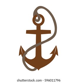 Isolated anchor icon on a white background, Vector illustration