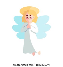 Isolated angel icon. Nativity characters icon - Vector