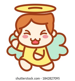 Icono de ángel aislado. Icono de caracteres de natividad - Vector
