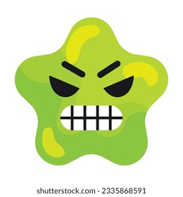 Isolated angry cute star shape emoji Vector