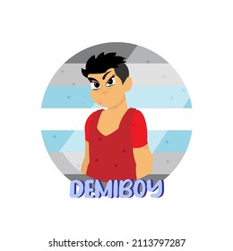 Persona desmiboy enojada aislada Diseño de ilustraciones vectoriales