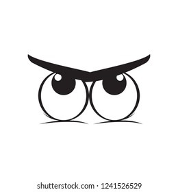 Isolated angry eyes cartoon. Vector illustration design